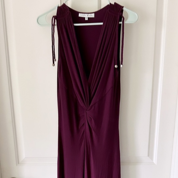 LIKE NEW Heidi Klein Purple Evening Gown Maxi Dress Sleeveless V-Neck Stretch - Picture 5 of 5